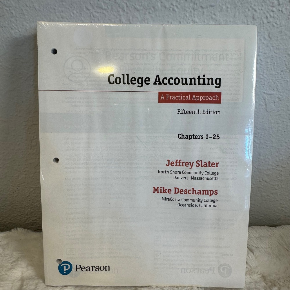 Pearson College Accounting A Practical Approach 15th Ed Slater Deschamps New